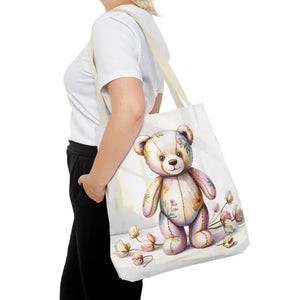Teddy Bear Tote Bag Trendy Fashion Durable Polyester - Dipaliz - Shopping Totes