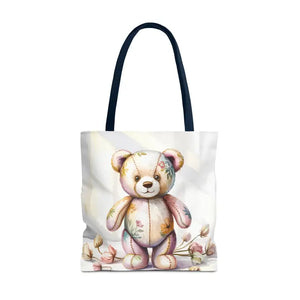 Teddy Bear Tote Bag Trendy Fashion Durable Polyester - Dipaliz - 18’’ × / Navy - Shopping Totes