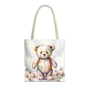 Teddy Bear Tote Bag Trendy Fashion Durable Polyester - Dipaliz - 16’’ × / Beige - Shopping Totes