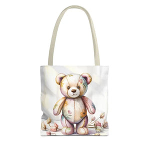 Teddy Bear Tote Bag Trendy Fashion Durable Polyester - Dipaliz - 13’’ × / Beige - Shopping Totes