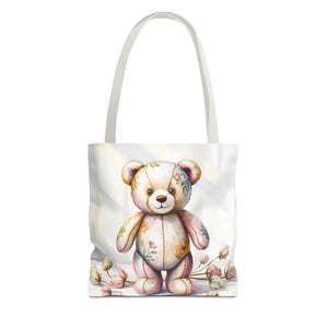 Teddy Bear Tote Bag Trendy Fashion Durable Polyester - Dipaliz - 13’’ × / White - Shopping Totes