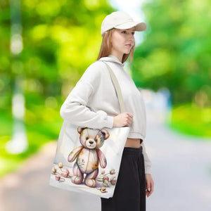 Teddy Bear Tote Bag Trendy Fashion Durable Polyester - Dipaliz - Shopping Totes