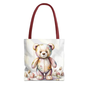 Teddy Bear Tote Bag Trendy Fashion Durable Polyester - Dipaliz - 13’’ × / Red - Shopping Totes