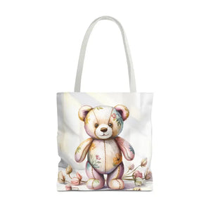 Teddy Bear Tote Bag Trendy Fashion Durable Polyester - Dipaliz - 18’’ × / White - Shopping Totes