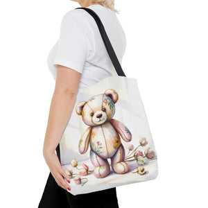 Trendy Teddy Bear Tote - Durable Polyester Body - Dipaliz - Shopping Totes