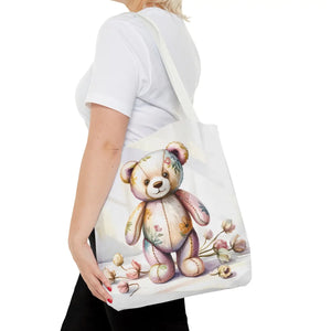 Trendy Teddy Bear Tote - Durable Polyester Body - Dipaliz - Shopping Totes