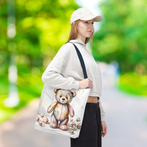 Trendy Teddy Bear Tote - Durable Polyester Body - Dipaliz - Shopping Totes