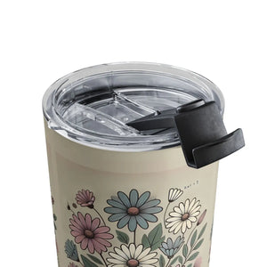 Cute Floral Tumbler 10oz Travel Mug Gift for Her - Dipaliz - Tumblers