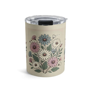 Cute Floral Tumbler 10oz Travel Mug Gift for Her - Dipaliz - Tumblers