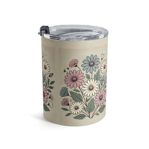 Cute Floral Tumbler 10oz Travel Mug Gift for Her - Dipaliz - Tumblers