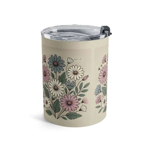 Cute Floral Tumbler 10oz Travel Mug Gift for Her - Dipaliz - Tumblers
