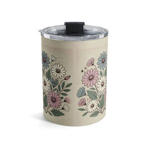 Cute Floral Tumbler 10oz Travel Mug Gift for Her - Dipaliz - Tumblers