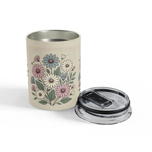 Cute Floral Tumbler 10oz Travel Mug Gift for Her - Dipaliz - Tumblers