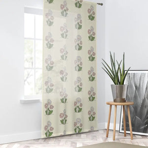 Stunning Floral Window Curtains - Home Decor Elegance - Dipaliz - Sheer / White / 50’’ × 84’’