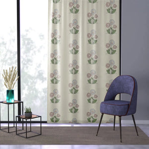 Stunning Floral Window Curtain 50x84 Polyester - Dipaliz - Curtains