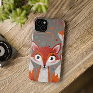 Sleek Fox Phone Cover - Durable Clear Tpu Case - Dipaliz - Mobile Cases