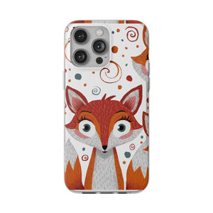 Sleek Fox Phone Cover - Durable Clear Tpu Case - Dipaliz - Mobile Cases