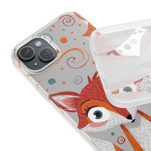 Sleek Fox Phone Cover - Durable Clear Tpu Case - Dipaliz - Mobile Cases