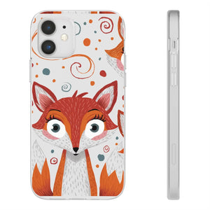 Sleek Fox Phone Cover - Durable Clear Tpu Case - Dipaliz - Mobile Cases