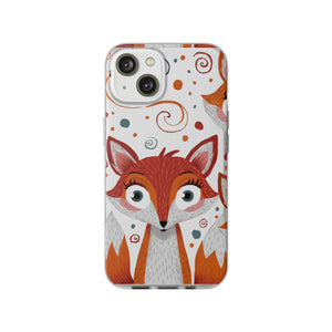 Sleek Fox Phone Cover - Durable Clear Tpu Case - Dipaliz - Mobile Cases