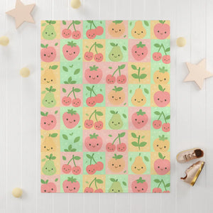 Fruit Pattern Baby Blanket – Soft Fleece - Dipaliz - Blankets