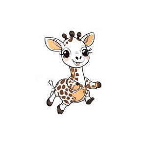 Vibrant Giraffe Vinyl Decals - Kiss Cut Safari - Dipaliz - Decorative Stickers