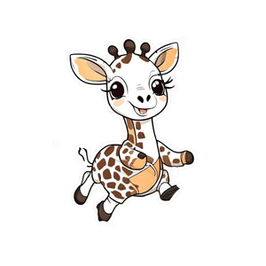 Vibrant Giraffe Vinyl Decals - Kiss Cut Safari - Dipaliz - Decorative Stickers