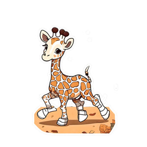 Bold Giraffe Kiss Cut Vinyl Decals - Satin Finish - Dipaliz - Decorative Stickers