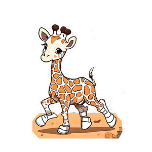 Bold Giraffe Kiss Cut Vinyl Decals - Satin Finish - Dipaliz - Decorative Stickers