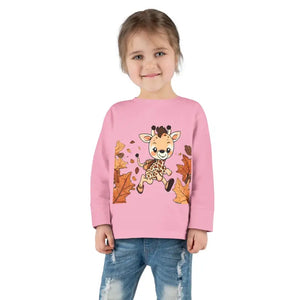 Toddler Long Sleeve Cute Giraffe Tee Soft Cotton Style Dipaliz - Baby & Clothing