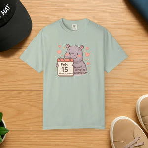 Sunny Hippo Parade Tee - Ultra Soft Celebrate World - Dipaliz - Bay / s - T-shirts