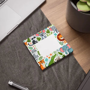 Jungle Animals Sticky Notes - Cute Colorful Office Supplies - Dipaliz - 4’’ x / White - Paper Products