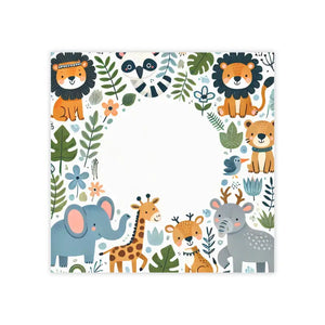 Paper Products - Jungle Animal Sticky Notes - Cute Vibrant Designs - Dipaliz