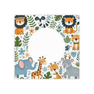 Paper Products - Jungle Animal Sticky Notes - Cute Vibrant Designs - Dipaliz 3’’ x / White