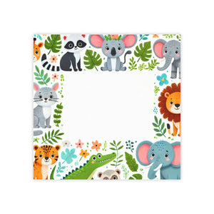 Cute Jungle Animals Sticky Notes - 7 Sizes Premium Paper - Dipaliz