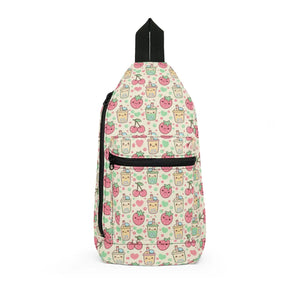 Kawaii Cat Pattern Sling Bag - Pastel Crossbody - Dipaliz - Cross Body Bags