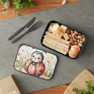 Cute Ladybug Bento Box Kids Lunch Fun Eco-friendly - Dipaliz - Black / 7.4’’ x 5.1’’ 2.3’’ - Bags