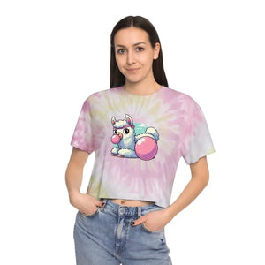 Llama Tie-dye Crop Tee - Cute Vibrant Style - Dipaliz - T-shirts