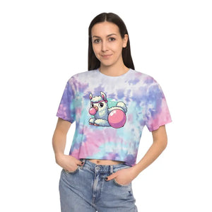 Llama Tie-dye Crop Tee - Cute Vibrant Style - Dipaliz - T-shirts