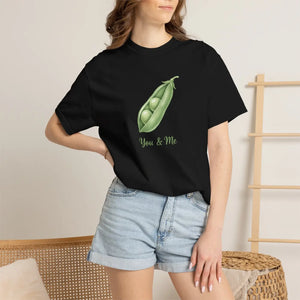 Cute Matching Couple Tee Peas in a Pod Cotton - Dipaliz - T-shirts