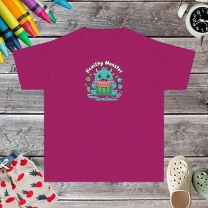 Soft Cotton Youth Tee - Monster Eats Watermelon - Dipaliz - T-shirts