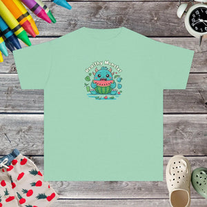 Soft Cotton Youth Tee - Monster Eats Watermelon - Dipaliz - T-shirts
