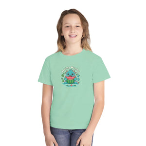 Soft Cotton Youth Tee - Monster Eats Watermelon - Dipaliz - T-shirts