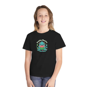 Soft Cotton Youth Tee - Monster Eats Watermelon - Dipaliz - T-shirts