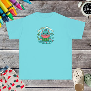 Soft Cotton Youth Tee - Monster Eats Watermelon - Dipaliz - T-shirts