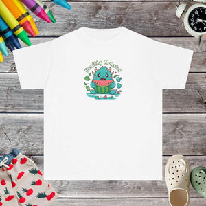 Soft Cotton Youth Tee - Monster Eats Watermelon - Dipaliz - T-shirts