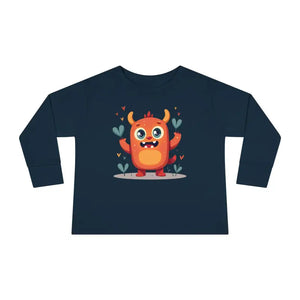 Adorable Toddler Long Sleeve Tee Super Soft Fabric - Dipaliz - 2t / Navy - T-shirts