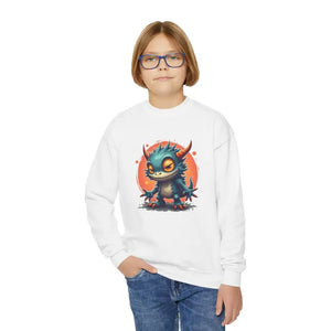 Cute Monster Youth Crewneck - Stylish Kids Sweatshirt - Dipaliz - Sweatshirts