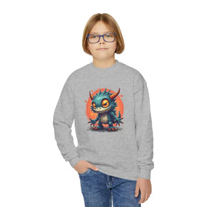 Cute Monster Youth Crewneck - Stylish Kids Sweatshirt - Dipaliz - Sweatshirts
