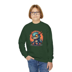 Cute Monster Youth Crewneck - Stylish Kids Sweatshirt - Dipaliz - Sweatshirts
